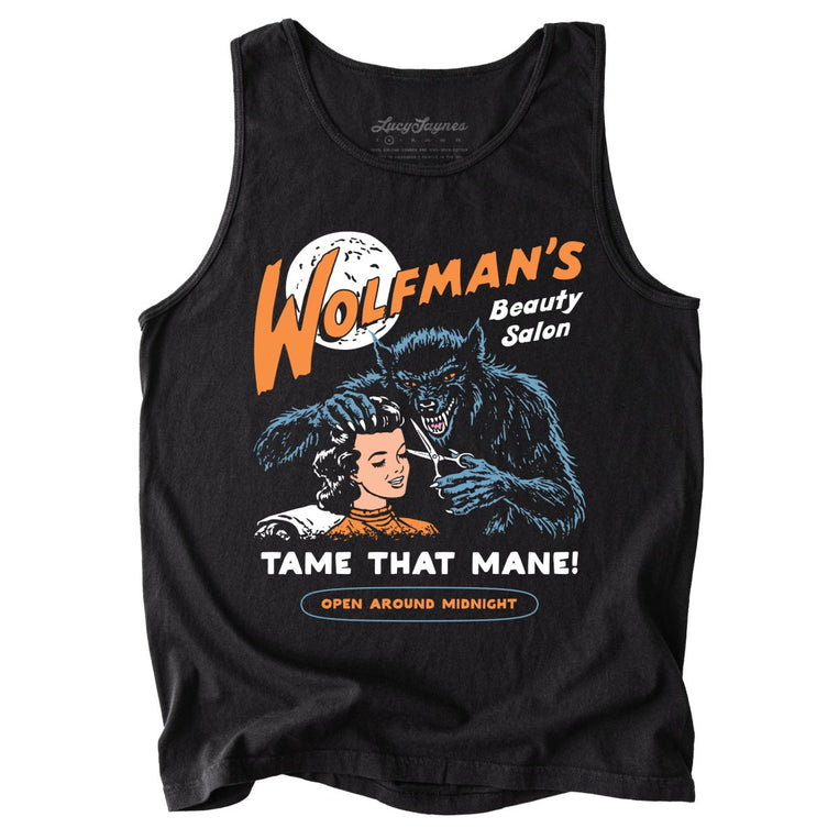 Wolfman's Beauty Salon - Black - Tank Top
