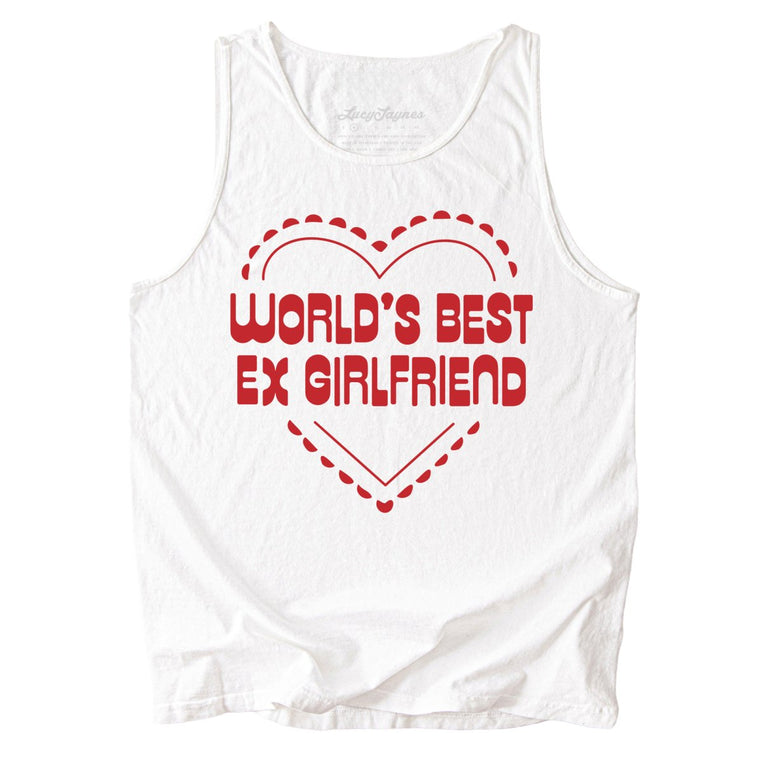 World's Best Ex Girlfriend Comfort Colors Graphic Tank Top - White