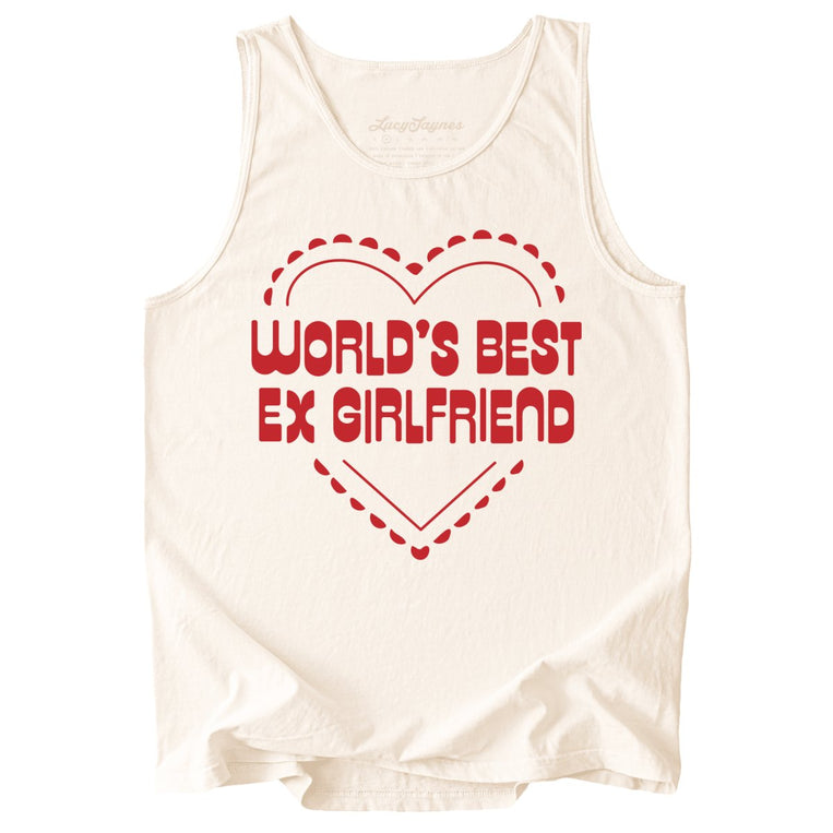 World's Best Ex Girlfriend Comfort Colors Graphic Tank Top - Ivory