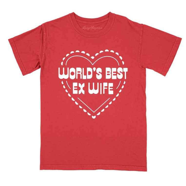 World's Best Ex Wife Comfort Colors Graphic Tee - Red