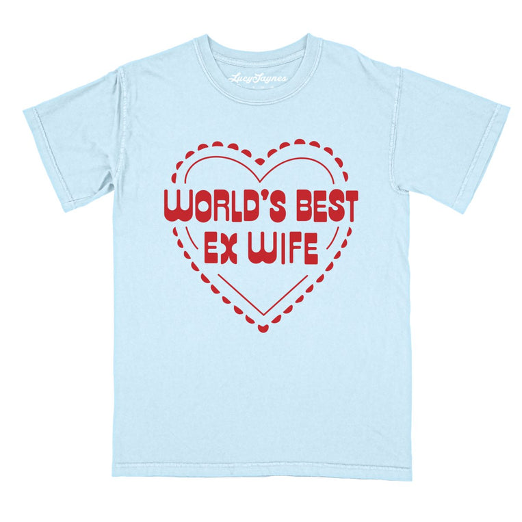 World's Best Ex Wife Comfort Colors Graphic Tee - Chambray