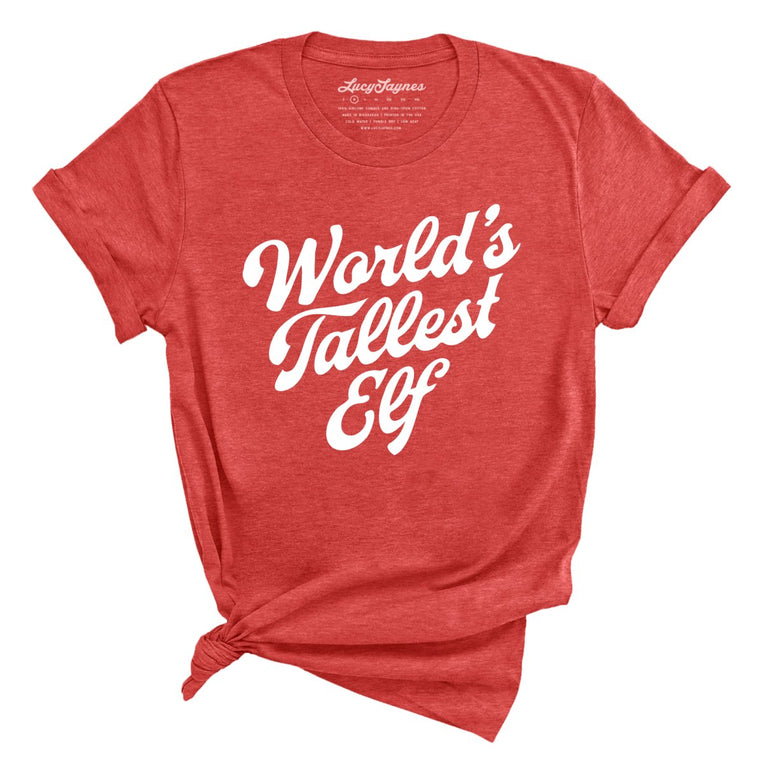 World's Tallest Elf - Heather Red - Full Front