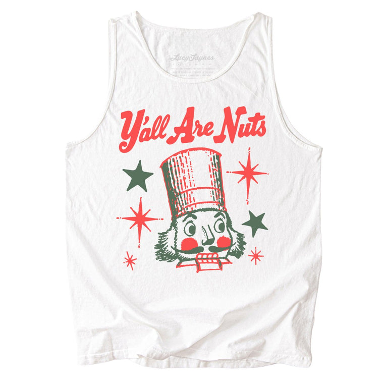 Y'all Are Nuts - White - Tank Top