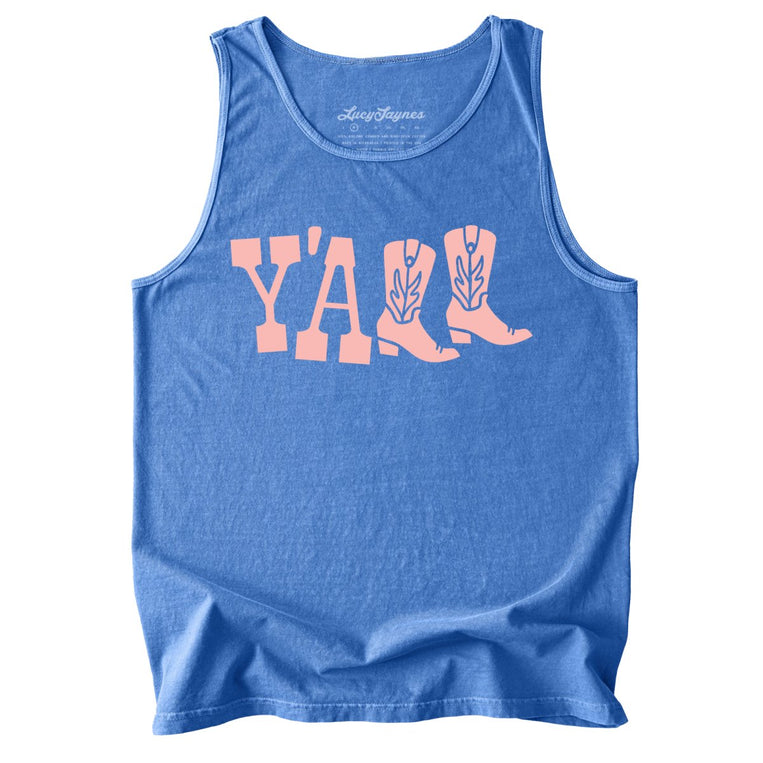 Y'all Boots Comfort Colors Graphic Tank Top