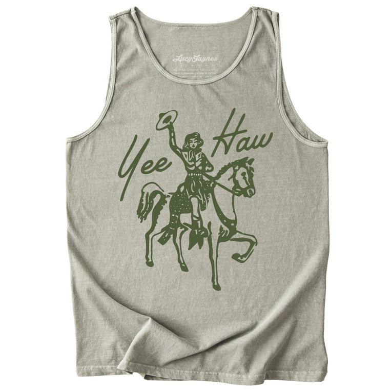 Yee Haw Comfort Colors Graphic Tank Top - Sandstone
