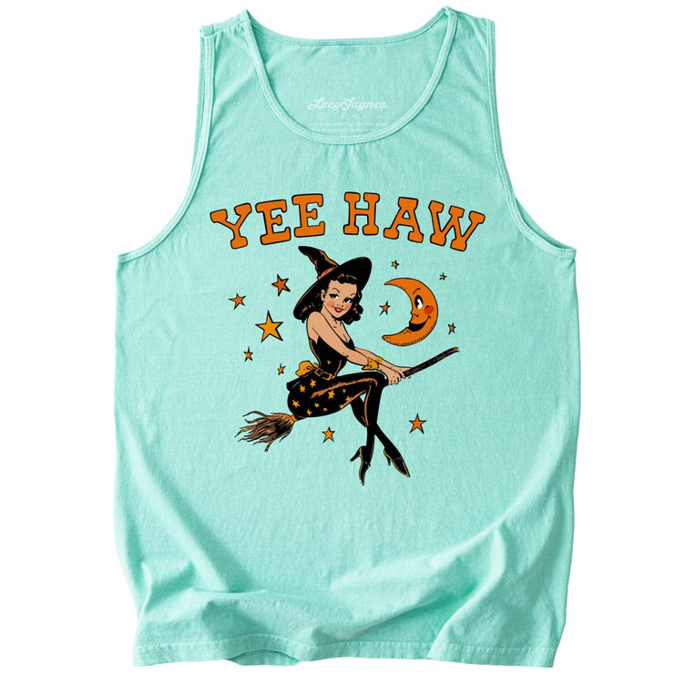 Yee Haw Witch Comfort Colors Graphic Tank Top - Island Reef