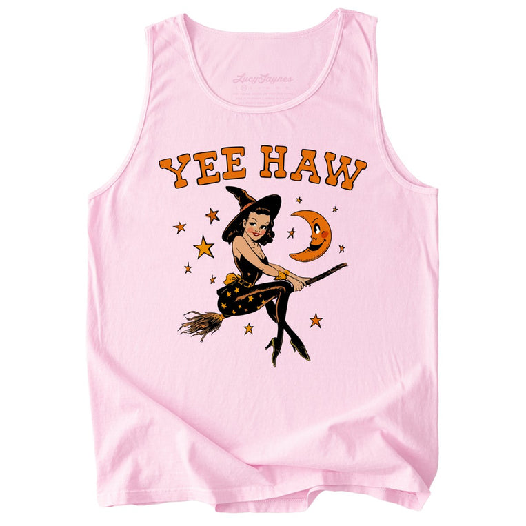 Yee Haw Witch Comfort Colors Graphic Tank Top - Blossom