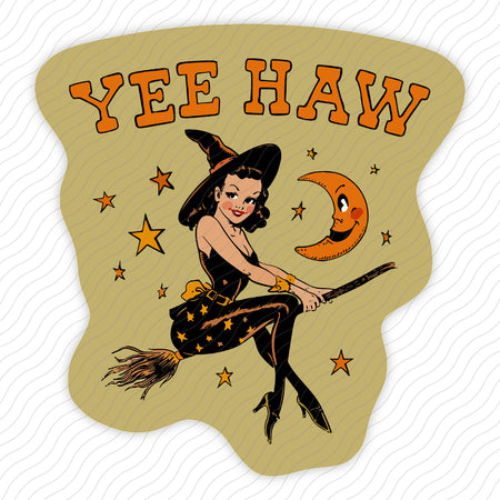 Yee Haw Witch Sticker