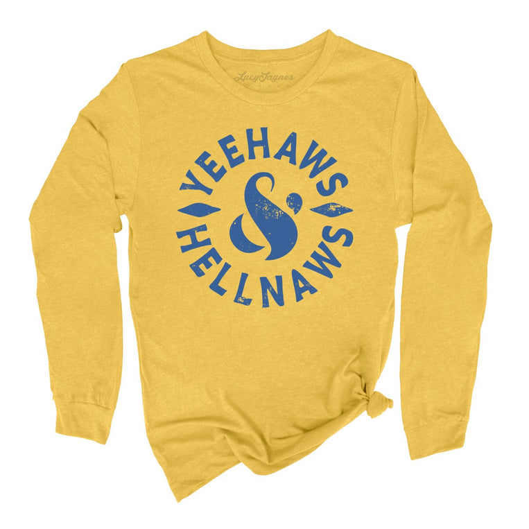 Yeehaws and Hellnaws - Heather Yellow Gold - Full Front