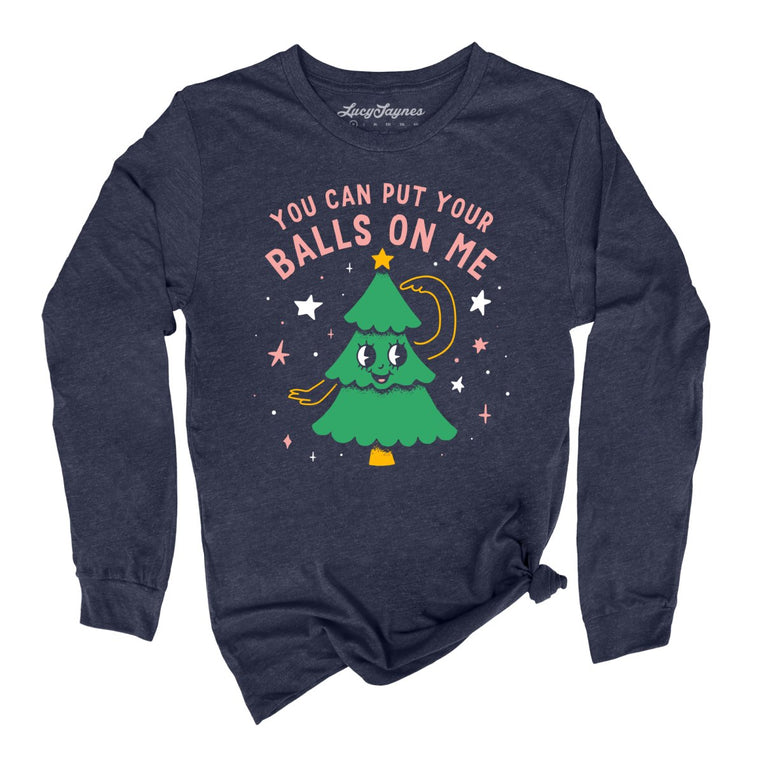 You Can Put Your Balls On Me - Heather Navy - Full Front