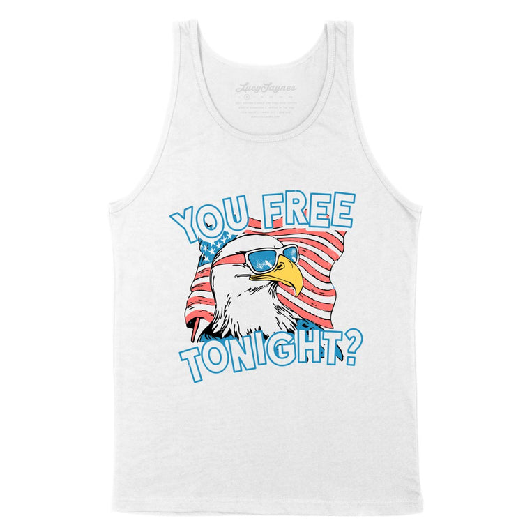 You Free Tonight? - White - Unisex Tank Top