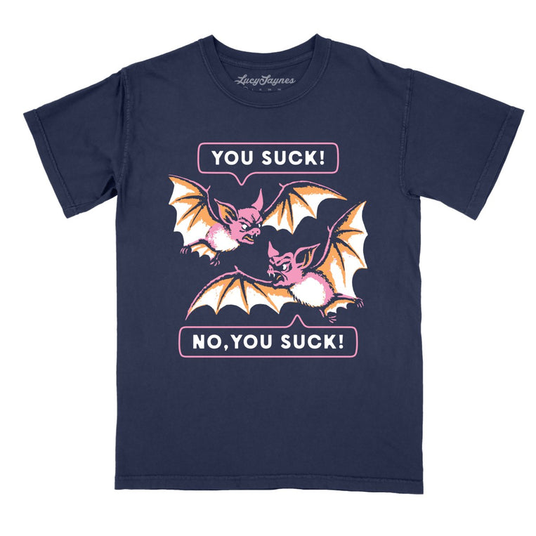 You Suck Bats - True Navy - Comfort Colors Tee