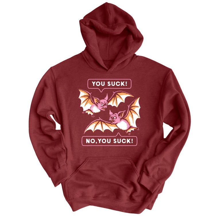 You Suck Bats - Maroon - Unisex Hoodie
