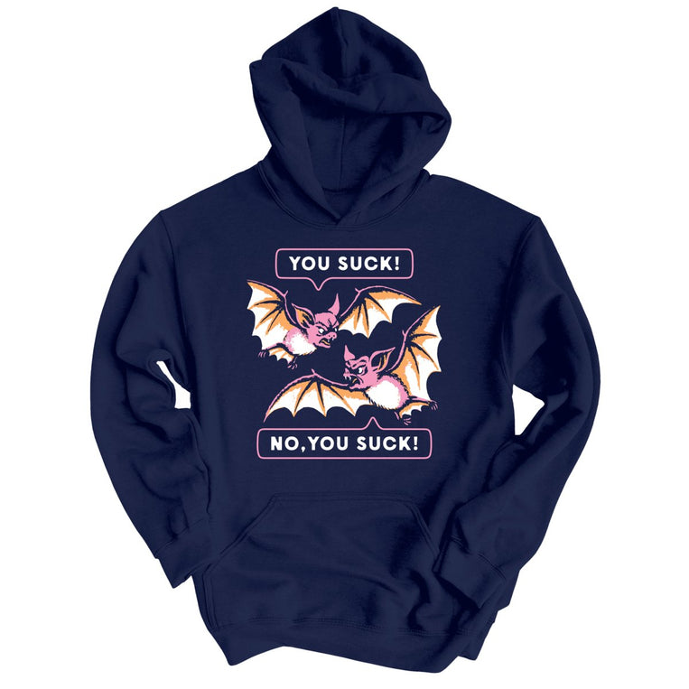 You Suck Bats - Navy - Unisex Hoodie
