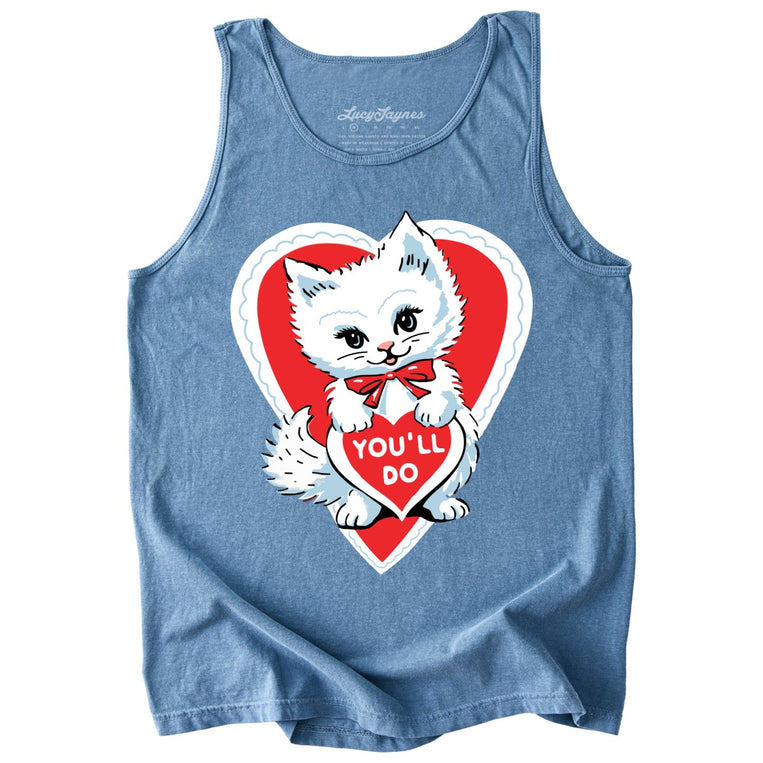 You'll Do Comfort Colors Graphic Tank Top - Blue Jean