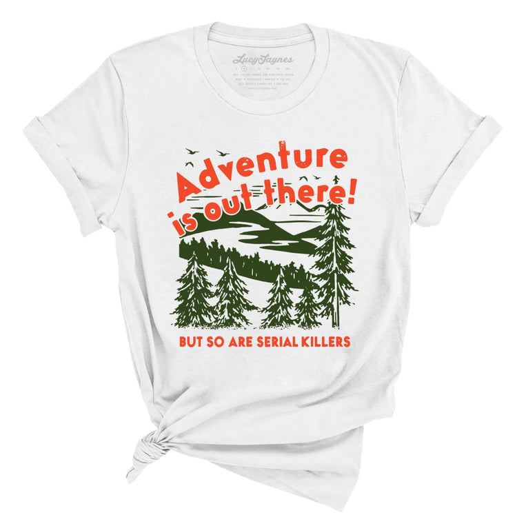 Adventure Is Out There - White - Full Front