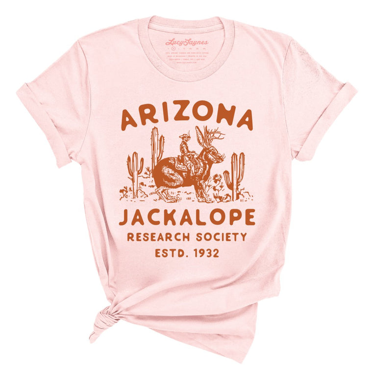 Arizona Jackalope Research Society - Soft Pink - Full Front