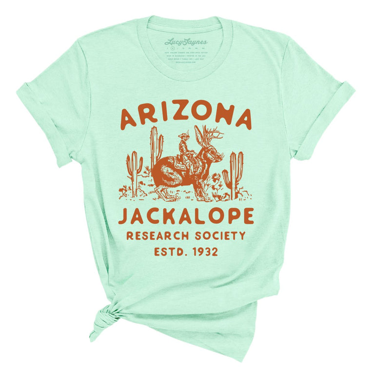 Arizona Jackalope Research Society - Heather Mint - Full Front