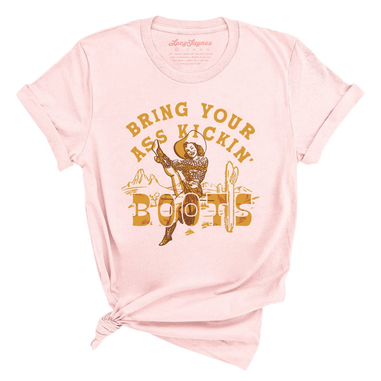 Bring Your Ass Kickin' Boots - Soft Pink - Full Front
