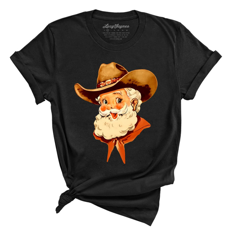 Cowboy Santa - Black - Full Front