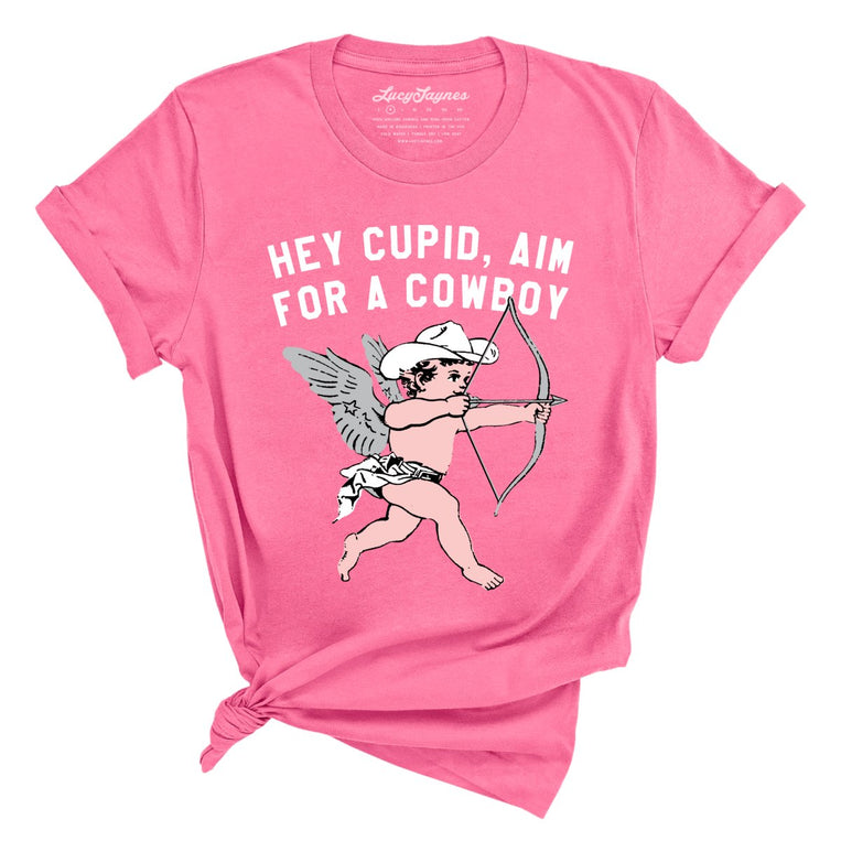 Cupid Aim For A Cowboy - Charity Pink - Full Front
