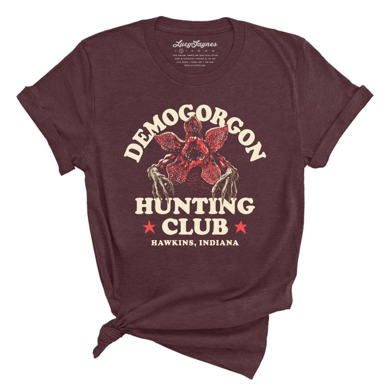 Demogorgon Hunting Club - Heather Maroon - Full Front