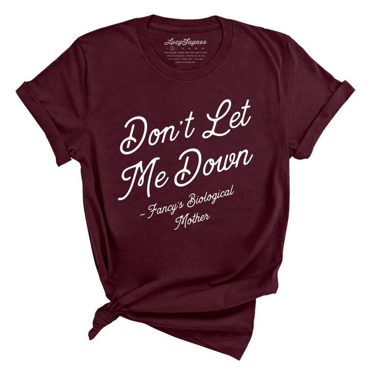 Don't Let Me Down - Maroon - Full Front
