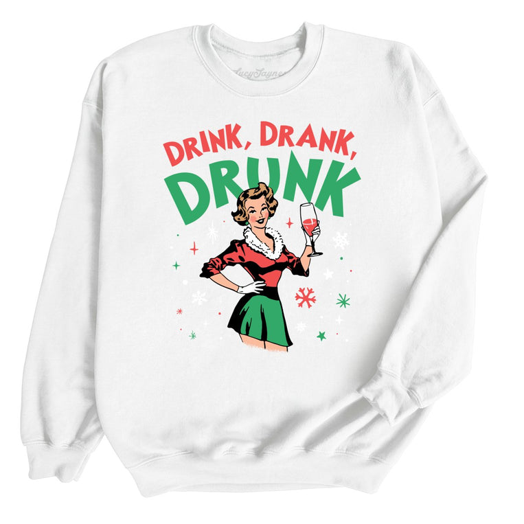 Drink Drank Drunk - White - Full Front