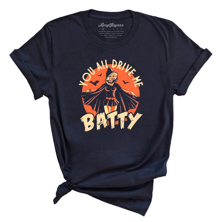 Drive Me Batty - Navy - Full Front