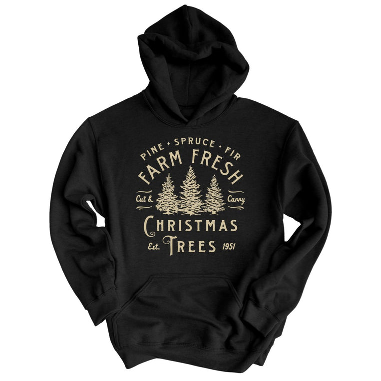 Farm Fresh Christmas Trees - Black - Full Front