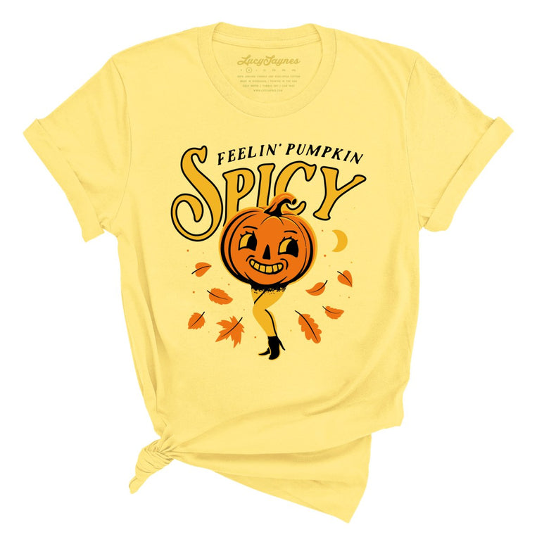 Feelin' Pumpkin Spicy - Yellow - Full Front