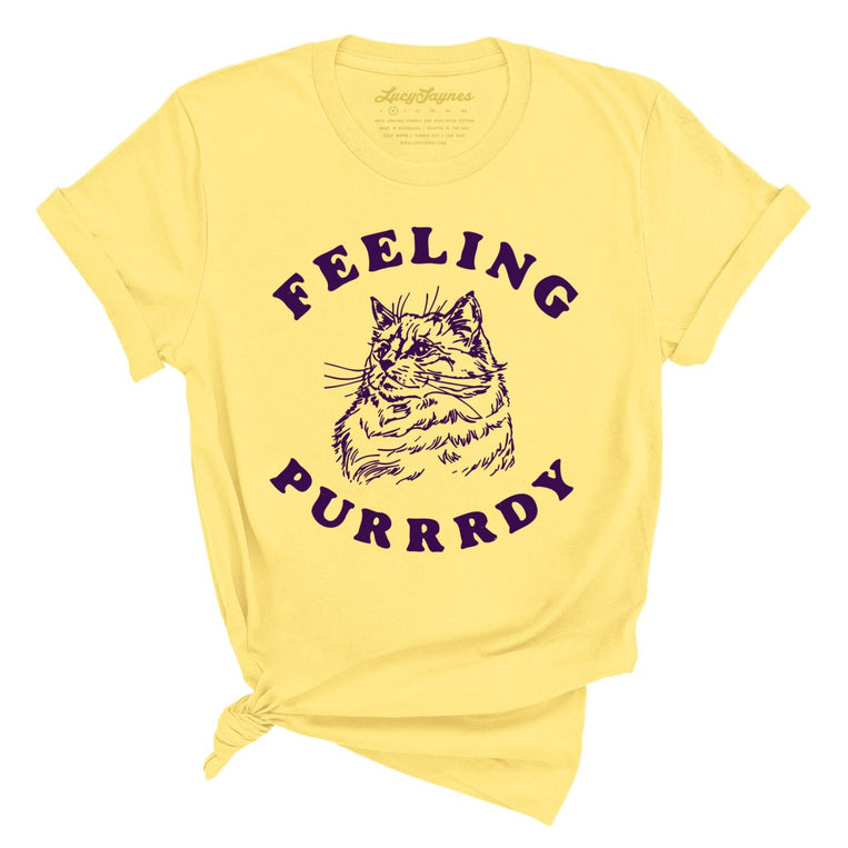 Feeling Purrrdy - Yellow - Full Front