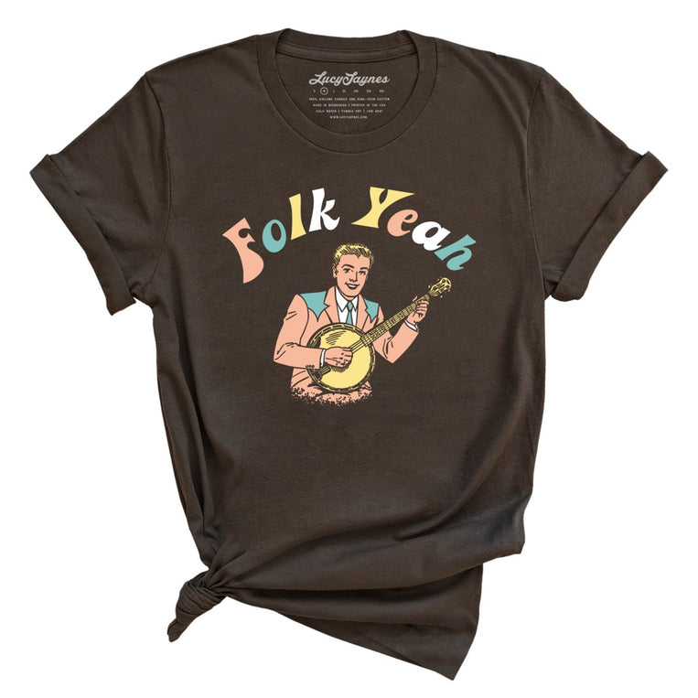 Folk Yeah - Brown - Full Front