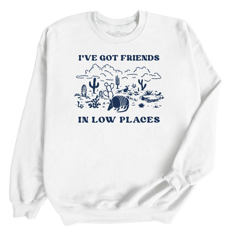 Friends in Low Places - White - Full Front