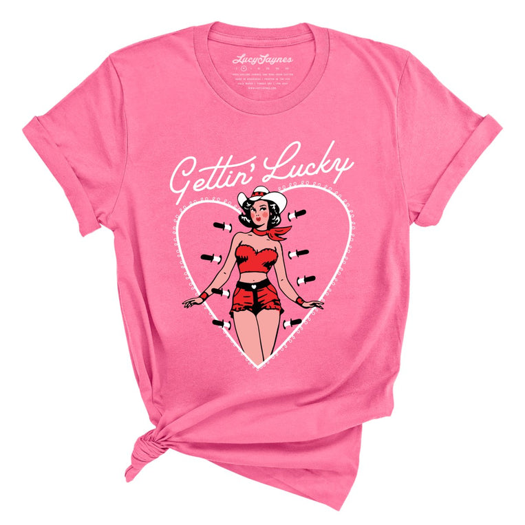 Gettin' Lucky - Charity Pink - Full Front