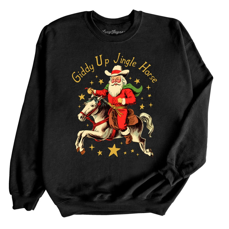Giddy Up Jingle Horse - Black - Full Front