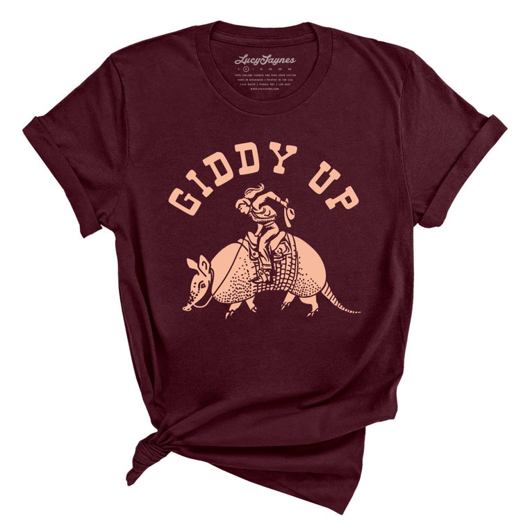 Giddy Up - Maroon - Full Front