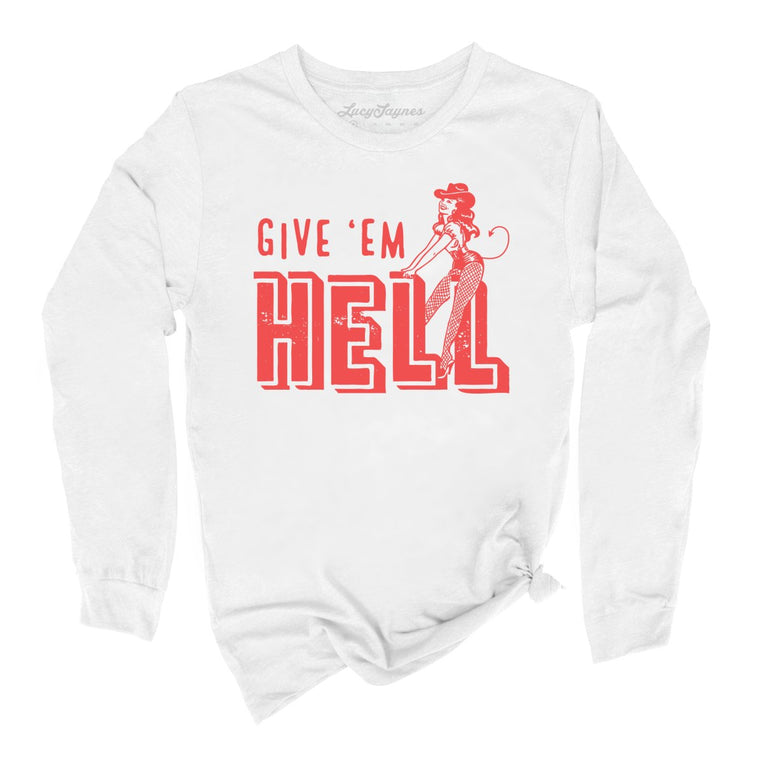 Give 'em Hell - White - Full Front