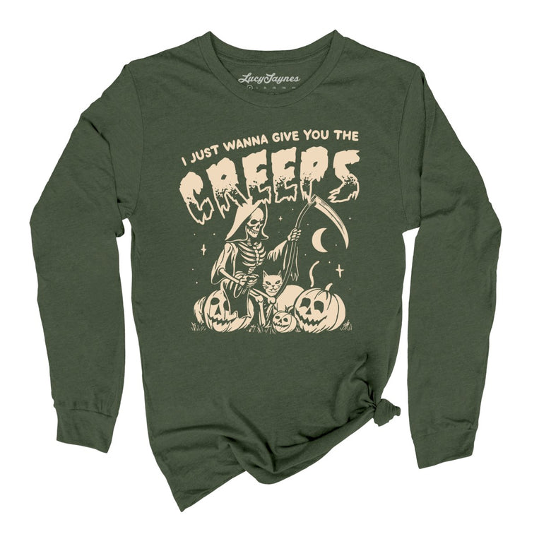 Give You The Creeps - Military Green - Full Front