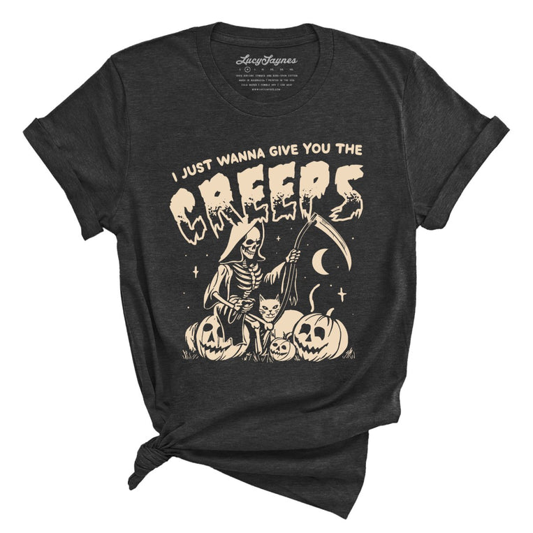Give You The Creeps - Dark Grey Heather - Full Front