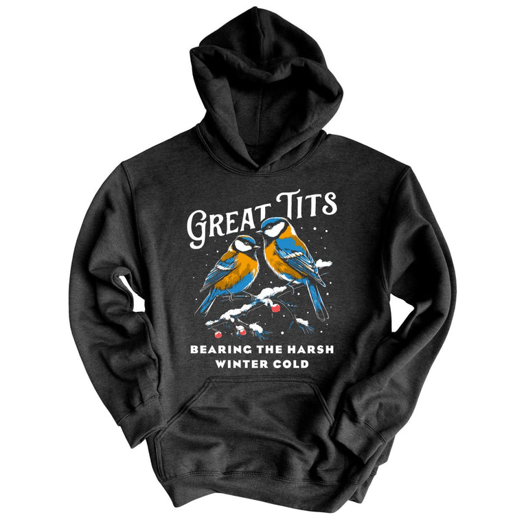 Great Tits Winter Cold - Charcoal Heather - Full Front