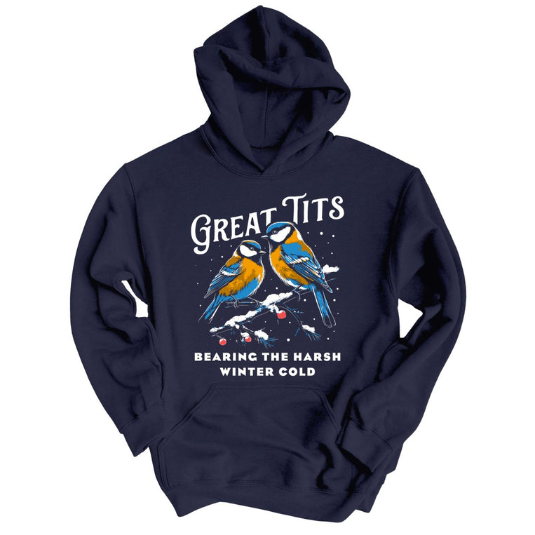 Great Tits Winter Cold - Classic Navy - Full Front