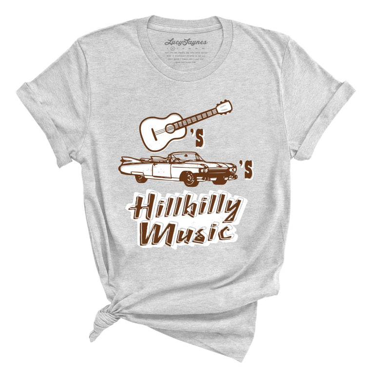 Guitars Cadillacs Hillbilly Music - Athletic Heather - Full Front