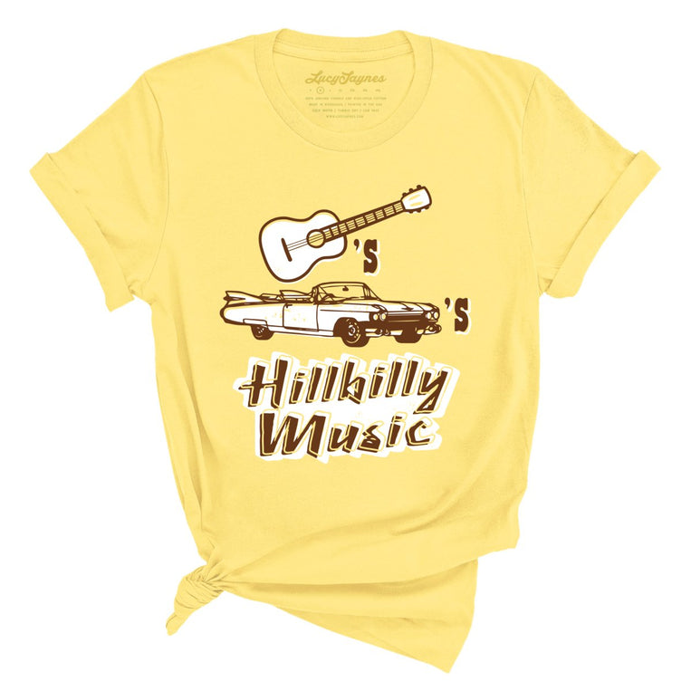 Guitars Cadillacs Hillbilly Music - Yellow - Full Front