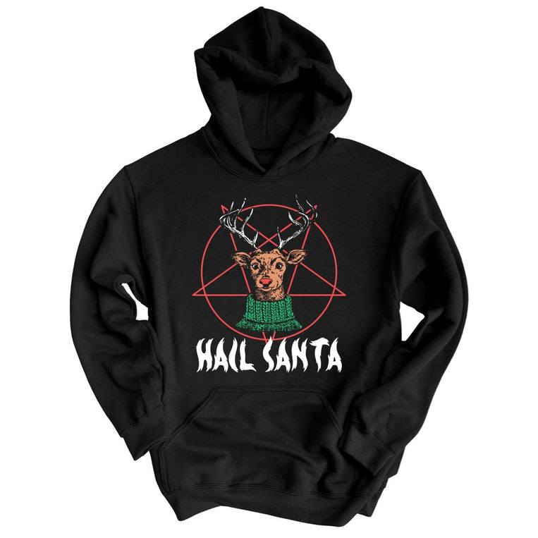 Hail Santa - Black - Full Front