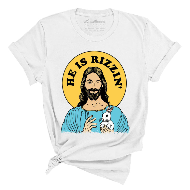 He Is Rizzin'. - White - Full Front