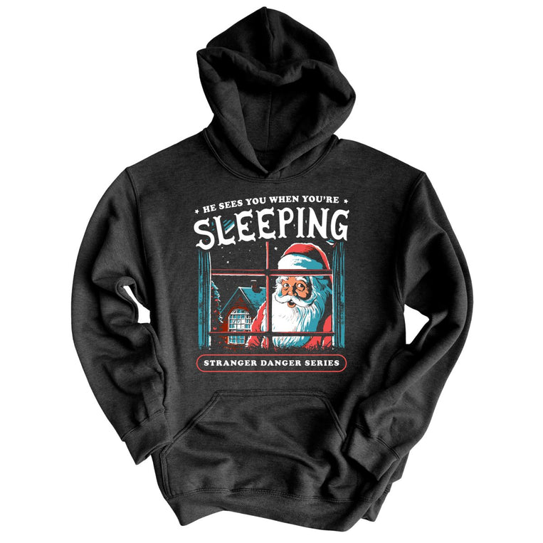 He Sees You When You're Sleeping - Charcoal Heather - Full Front