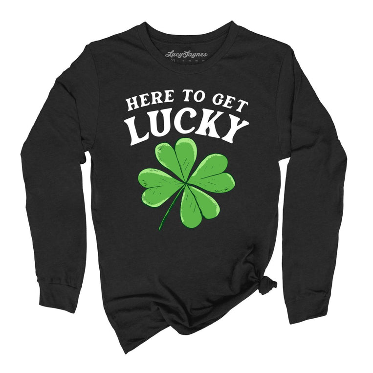 Here To Get Lucky - Black - Full Front