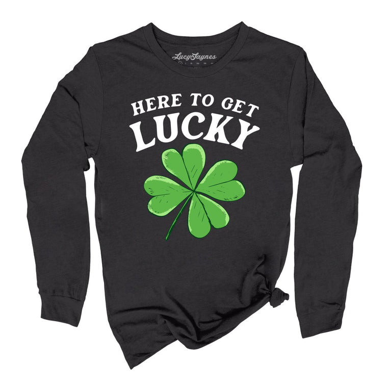 Here To Get Lucky - Dark Grey - Full Front