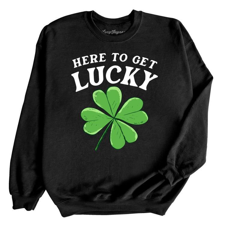 Here To Get Lucky - Black - Full Front